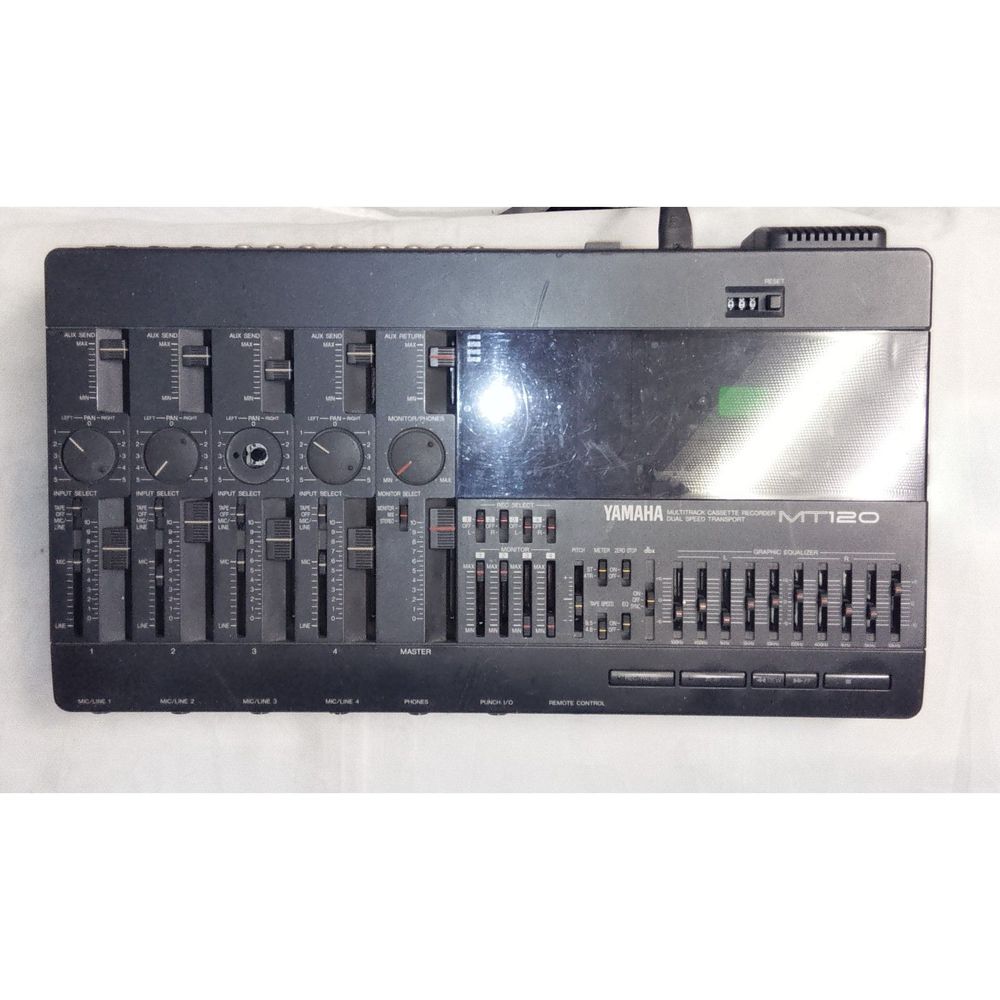 Yamaha MT120 4-track cassette recorder and mixing music